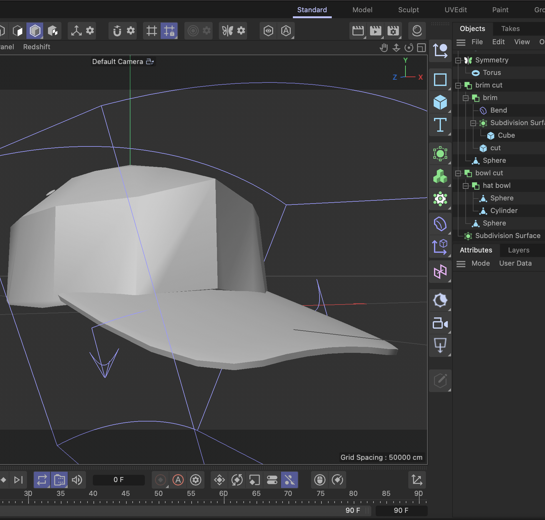 after recreating the general shape, I started to refine it using blocks.