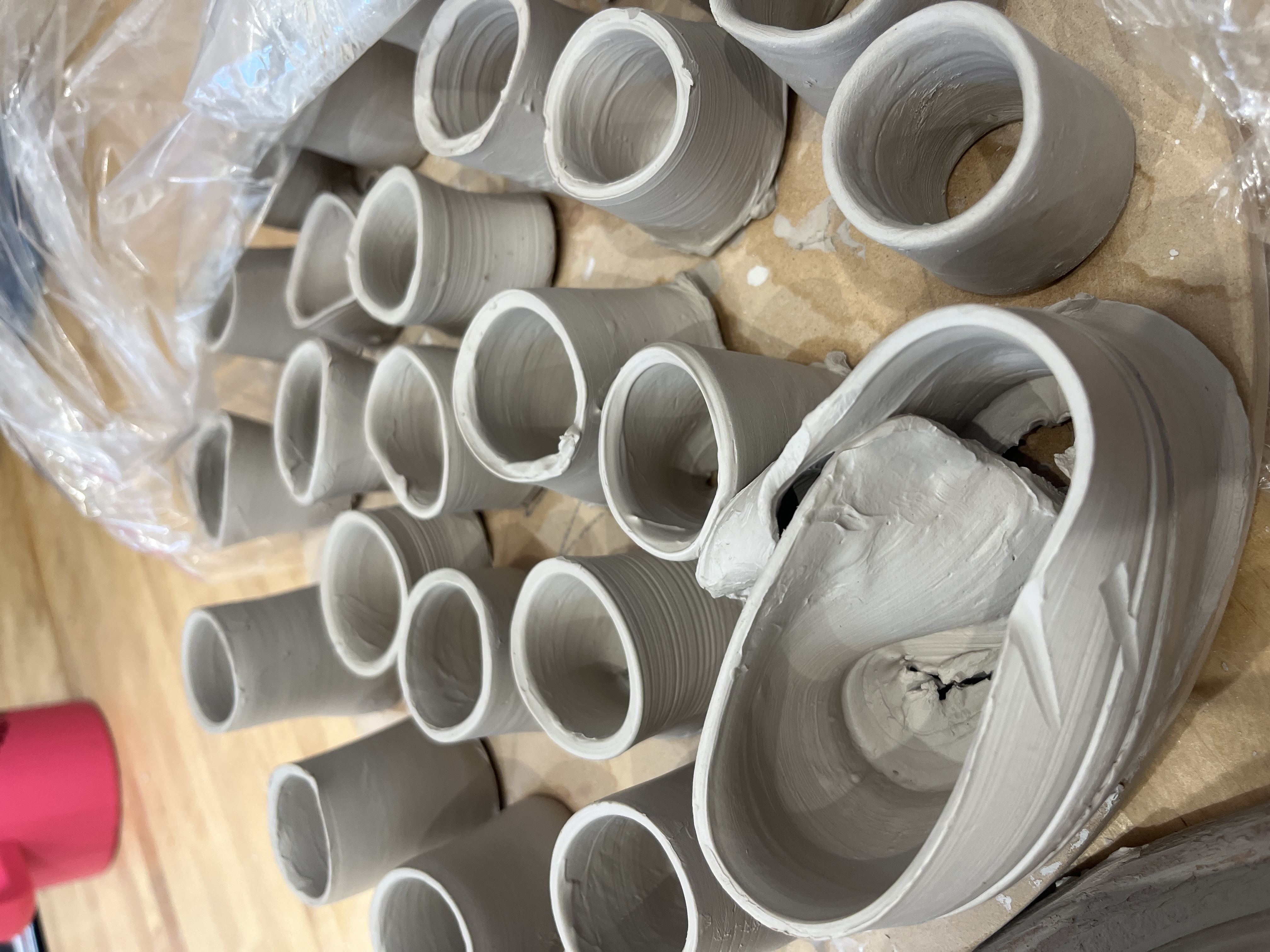 The pottery and ceramics section use clay and other earth materials in combination with natural materials like fur, hair, and foliage. once formed into the desired shape, different metals and paints create colours and textures after being fired in the kiln.