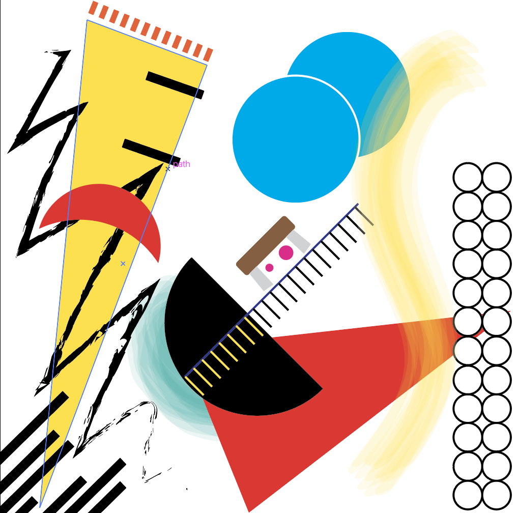 Each shape and colour represents a different part of me and my daily life, an abstract portrait