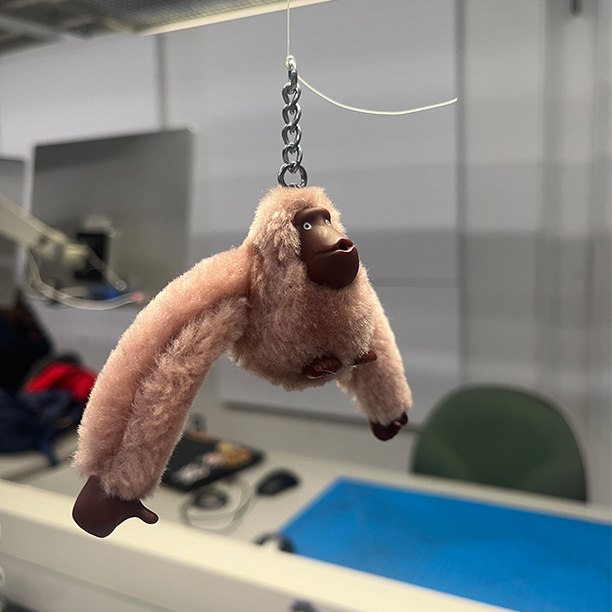 I tried to bring him higher, but the wire made him very shaky and difficult to accurately scan