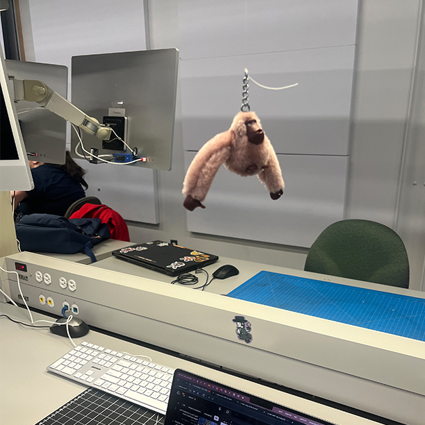 eventually with lots of patience, he stabilized enough to get a scan of him, but the target plate was too far below for it to pick up